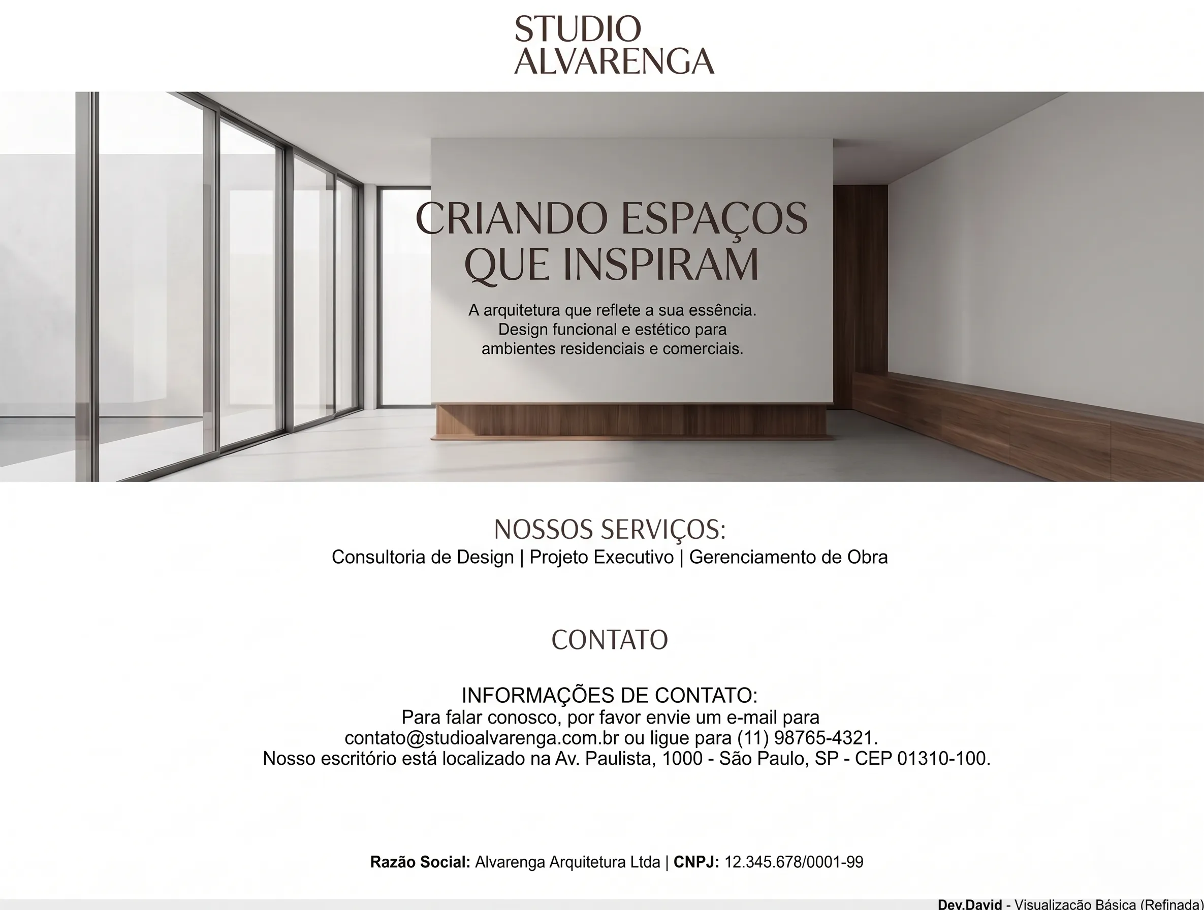 Exemplo Site Essencial