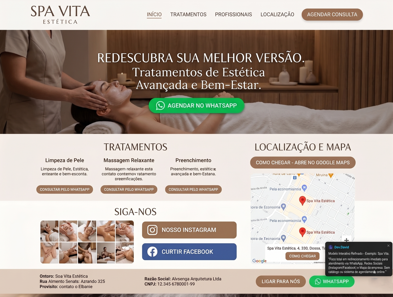 Exemplo Site Interativo